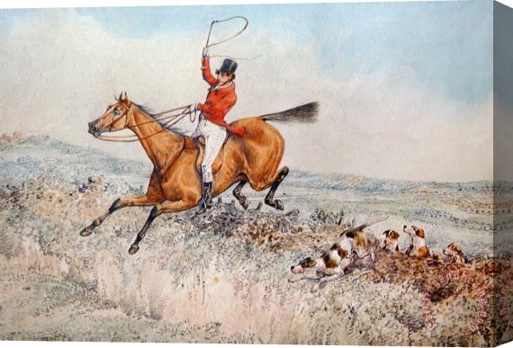 Henry Thomas Alken Fox Hunting Stretched Canvas Print / Canvas Art