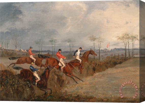 Henry Thomas Alken Scenes From a Steeplechase Another Hedge Stretched Canvas Painting / Canvas Art