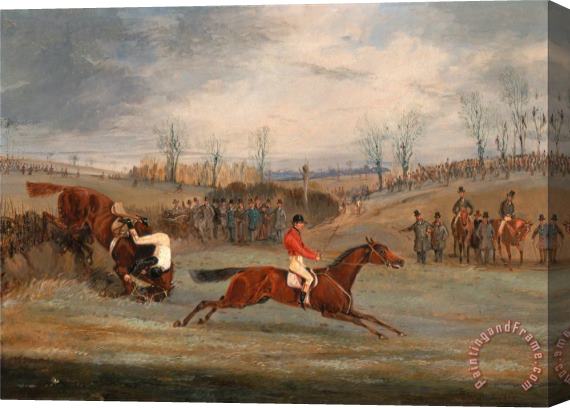 Henry Thomas Alken Scenes From a Steeplechase Near The Finish Stretched Canvas Painting / Canvas Art