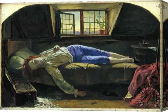Henry Wallis Chatterton Stretched Canvas Print / Canvas Art