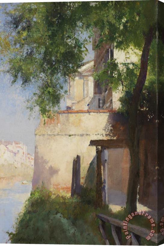 Henry Woods A View of Venice from a Terrace Stretched Canvas Print / Canvas Art