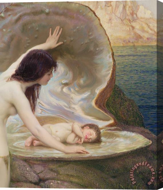 Herbert James Draper A Water Baby Stretched Canvas Print / Canvas Art