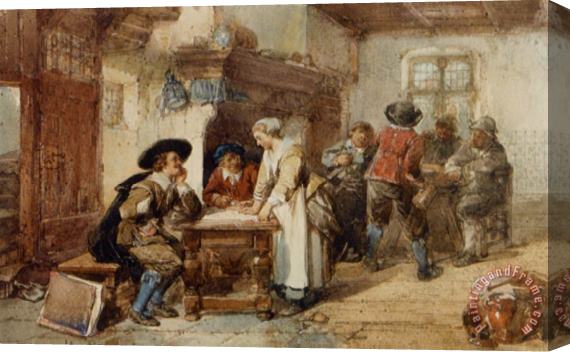 Herman Frederik Carel Ten Kate A Merry Company in an Interior Stretched Canvas Print / Canvas Art
