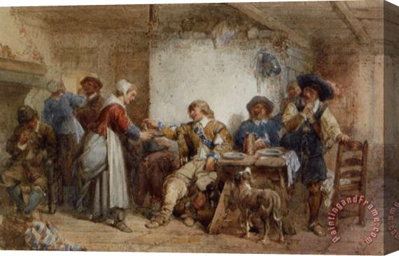 Herman Frederik Carel Ten Kate A Merry Company in an Interior Stretched Canvas Print / Canvas Art