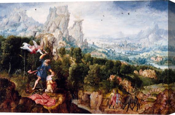 Herri Met De Bles Landscape with The Offering of Isaac Stretched Canvas Print / Canvas Art