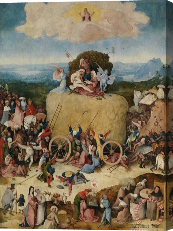 Hieronymus Bosch Haywain, Central Panel of The Triptych Stretched Canvas Print / Canvas Art