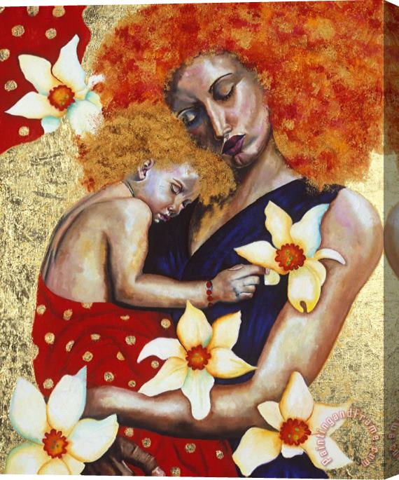 Hilary Dunne Mother And Child Stretched Canvas Print / Canvas Art