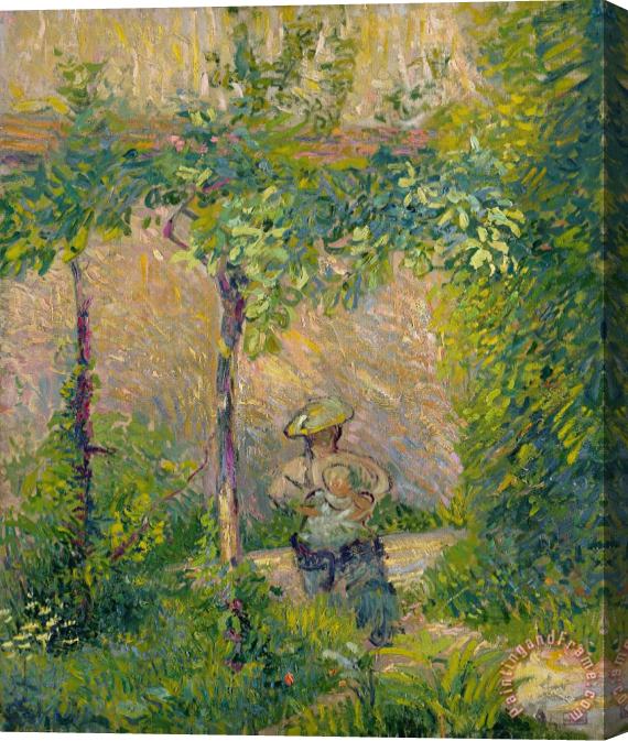 Hippolyte Petitjean Woman in the Garden Stretched Canvas Painting / Canvas Art