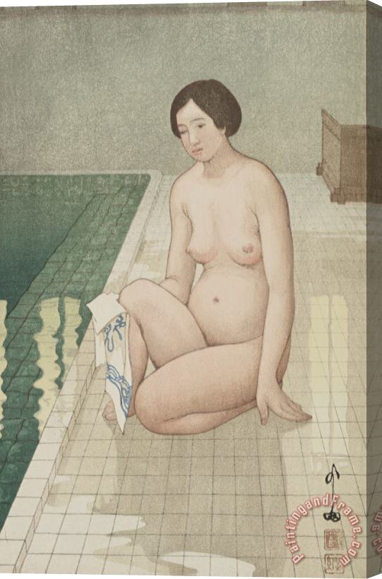 Hiroshi Yoshida Atami Hot Spring (atami No Onsen) Stretched Canvas Print / Canvas Art
