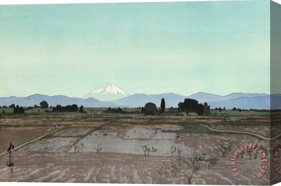 Hiroshi Yoshida Fuji Mountain From Musashino (musashino), From The Series Ten Views of Fuji (fuji Jikkei) Stretched Canvas Print / Canvas Art