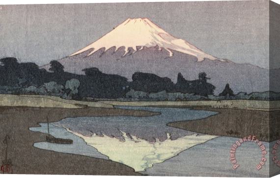 Hiroshi Yoshida Fuji Mountain From Suzu River, Evening (fujisan, Yu) Stretched Canvas Painting / Canvas Art