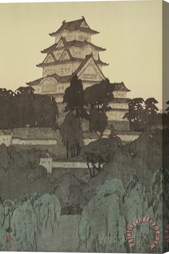 Hiroshi Yoshida Himeji Castle, Evening (himeji Jo Yu) Stretched Canvas Print / Canvas Art