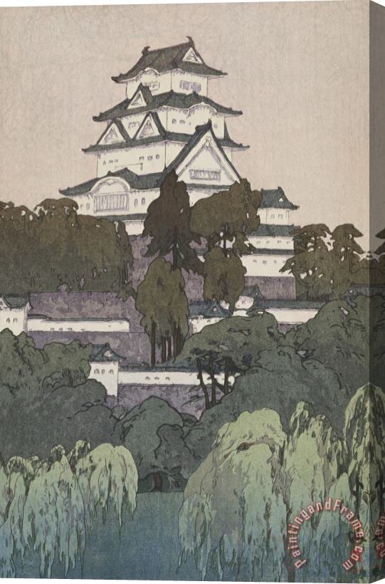 Hiroshi Yoshida Himeji Castle, Morning (himeji Jo) Stretched Canvas Painting / Canvas Art