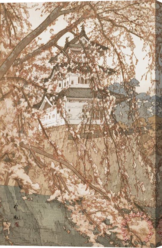 Hiroshi Yoshida Hirosaki Castle, Showa Period Stretched Canvas Painting / Canvas Art