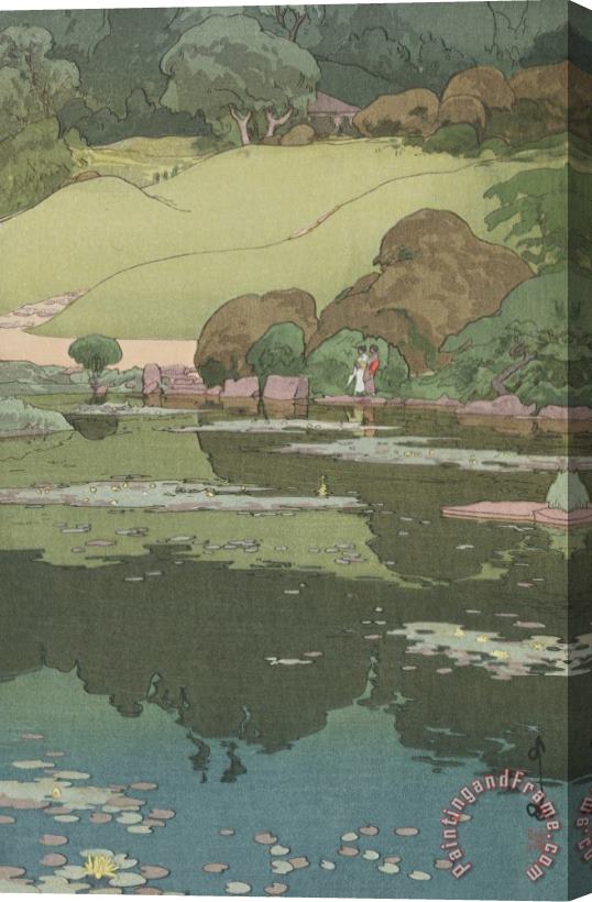 Hiroshi Yoshida In The Botanical Garden (shokubutsu En No Suiren), From The Series Twelve Views of Tokyo (tokyo Ju Ni Dai) Stretched Canvas Print / Canvas Art