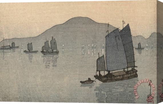Hiroshi Yoshida Inland Sea (seto Naikai Takahama Ko) Stretched Canvas Painting / Canvas Art