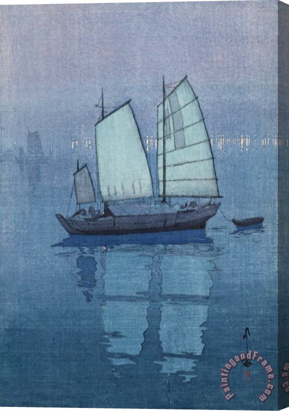 Hiroshi Yoshida Sailing Boats, Night (hansen, Yoru), From The Inland Sea Series (seto Naikai Shu) Stretched Canvas Print / Canvas Art