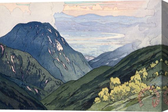 Hiroshi Yoshida View From Otenjo Mountain (otenjo Dake Yori), From The Series Japanese Alps, One of Twelve Subjects (nihon Arupusu Ju Ni Dai No Uchi) Stretched Canvas Print / Canvas Art