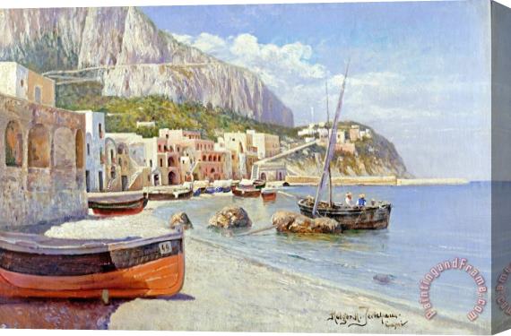 Holger Hvitfeldt Jerichau Marina Grande, Capri Stretched Canvas Print / Canvas Art