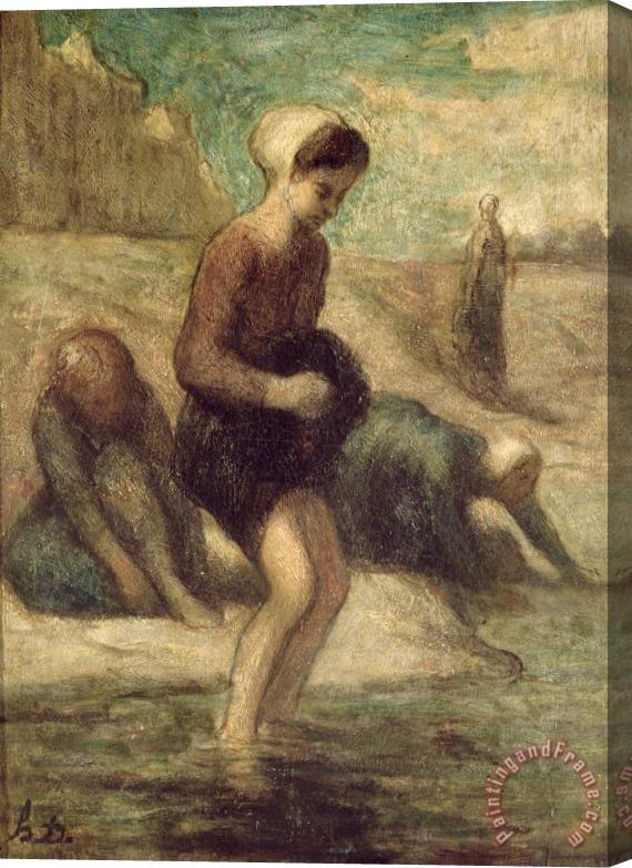 Honore Daumier At the Water's Edge Stretched Canvas Painting / Canvas Art