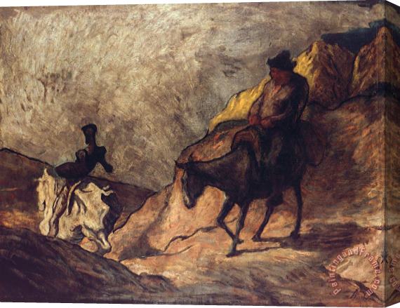 Honore Daumier Don Quichotte Et Sancho Pansa Stretched Canvas Print / Canvas Art