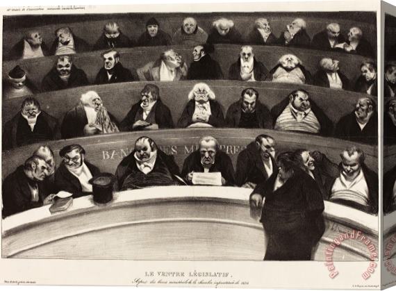 Honore Daumier Le Ventre Legislatif (the Legislative Belly) Stretched Canvas Painting / Canvas Art