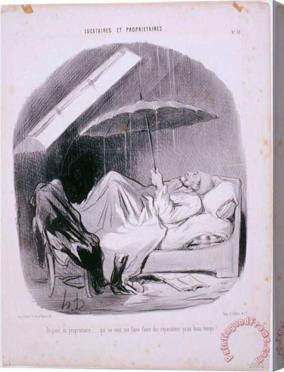 Honore Daumier Locataires Et Proprietaires Brigand De Proprietaire... Stretched Canvas Print / Canvas Art