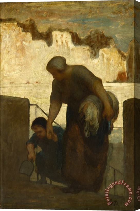 Honore Daumier The Laundress Stretched Canvas Painting / Canvas Art