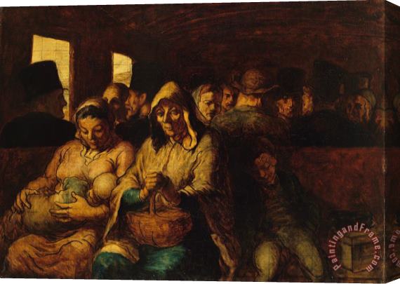 Honore Daumier The Third Class Carriage Stretched Canvas Print / Canvas Art