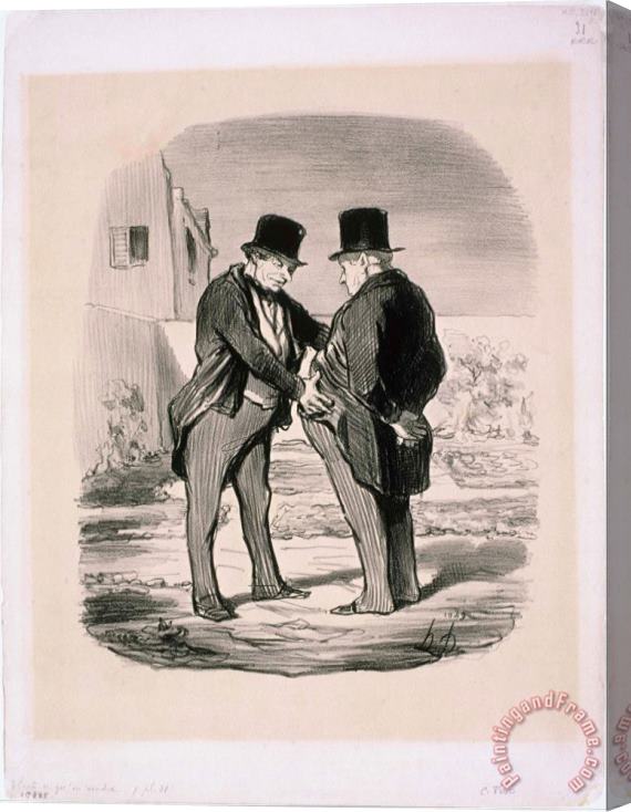 Honore Daumier Tout Ce Qu'on Voudra Nous Avons Donc Vole Le Ballon De Mr. Green Stretched Canvas Print / Canvas Art