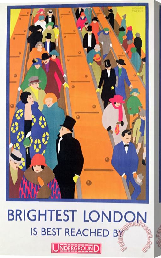 Horace Taylor Brightest London is Best Reached by Underground Stretched Canvas Painting / Canvas Art