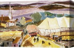 At The Circus Canvas Prints - The Circus Comes to Treport by Hugh Collins