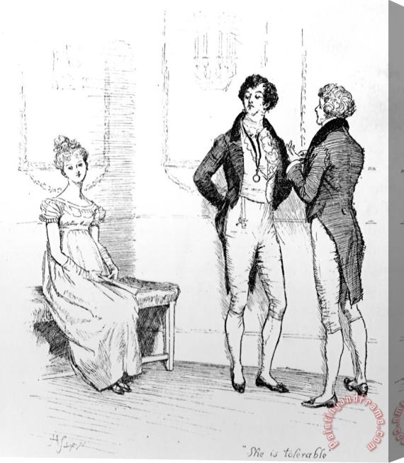 Hugh Thomson Scene From Pride And Prejudice By Jane Austen Stretched Canvas Painting / Canvas Art
