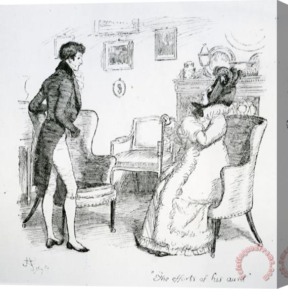 Hugh Thomson Scene From Pride And Prejudice By Jane Austen Stretched Canvas Painting / Canvas Art