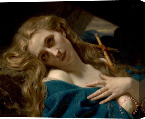 Hughes Merle Mary Magdalene in The Cave Stretched Canvas Print / Canvas Art