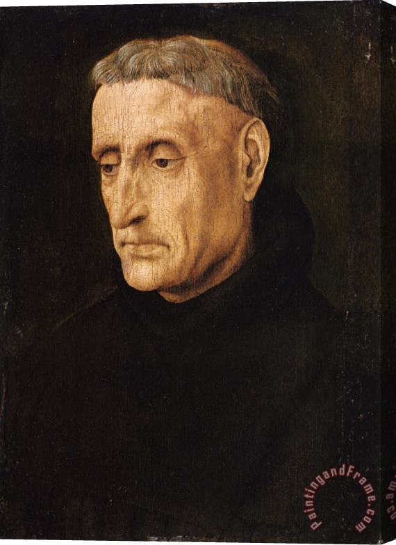 Hugo van der Goes Portrait of a Benedictine Monk Stretched Canvas Painting / Canvas Art