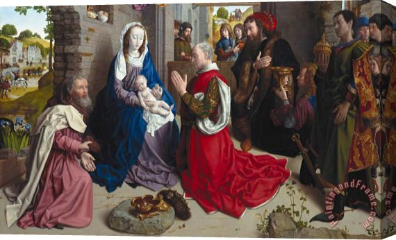 Hugo van der Goes The Adoration of The Kings (monforte Altar) Stretched Canvas Painting / Canvas Art