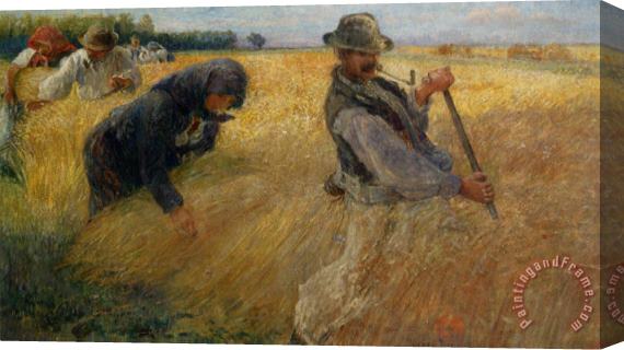 Ignac Ujvary The Harvesters Stretched Canvas Print / Canvas Art