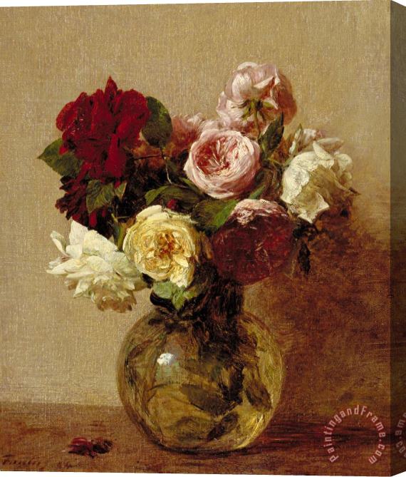 Ignace Henri Jean Fantin-Latour Roses Stretched Canvas Painting / Canvas Art