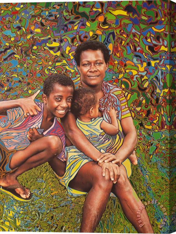Igor Eugen Prokop Lactant woman in Vanuatu Stretched Canvas Print / Canvas Art