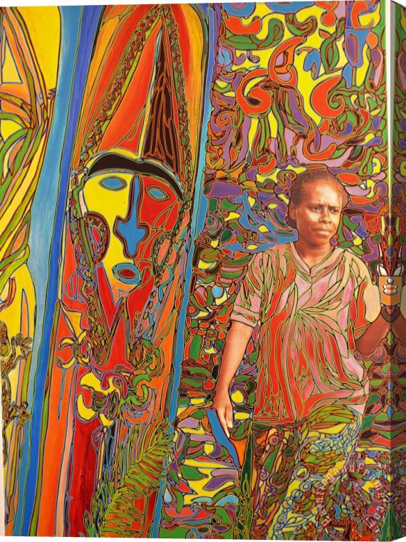Igor Eugen Prokop Totemgirl in Vanuatu Stretched Canvas Print / Canvas Art