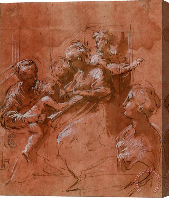 Il Parmigianino Desposorios Misticos De Santa Catalina. Stretched Canvas Print / Canvas Art