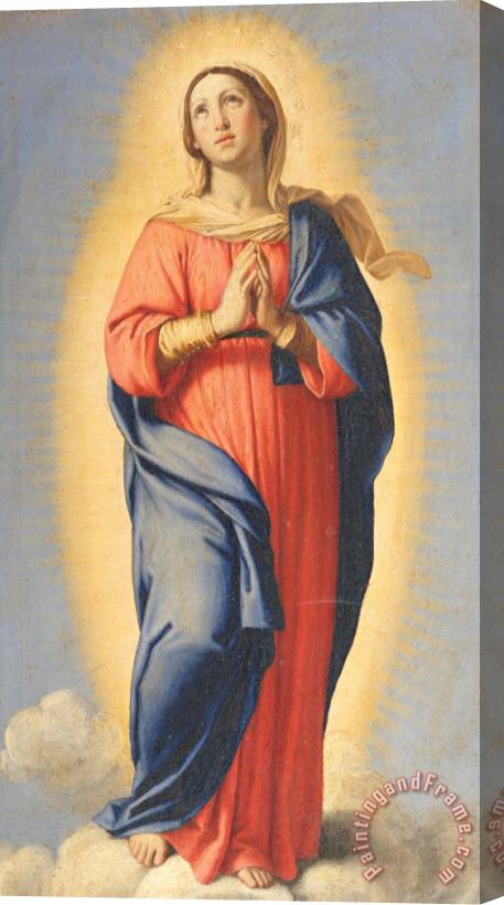 Il Sassoferrato The Immaculate Conception Stretched Canvas Painting / Canvas Art