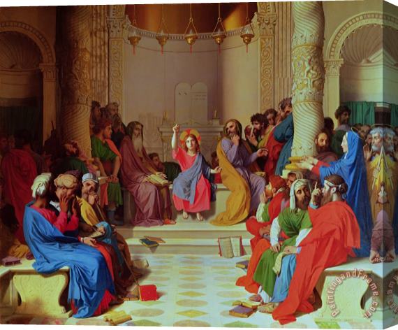 Ingres Jesus Among the Doctors Stretched Canvas Painting / Canvas Art