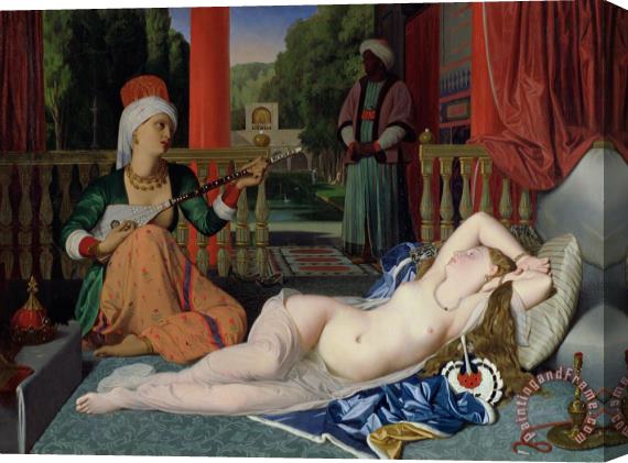 Ingres Odalisque with Slave Stretched Canvas Painting / Canvas Art