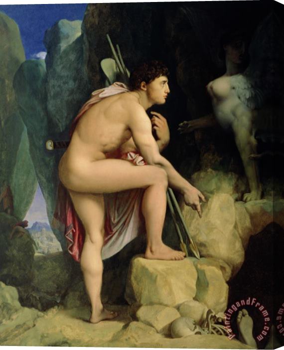 Ingres Oedipus and the Sphinx Stretched Canvas Print / Canvas Art