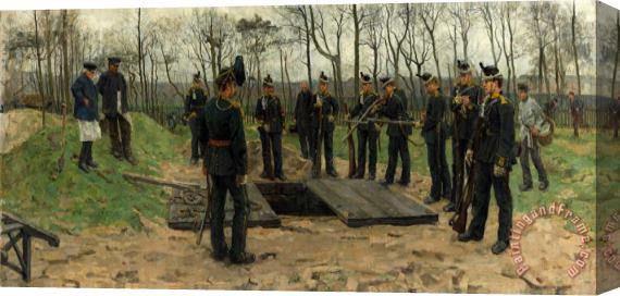 Isaac Israels Military Funeral Stretched Canvas Painting / Canvas Art