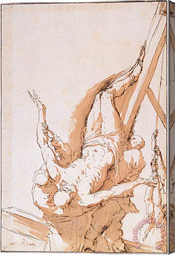 Italian Crucifixion of Saint Peter, C.1625 1630 Stretched Canvas Print / Canvas Art
