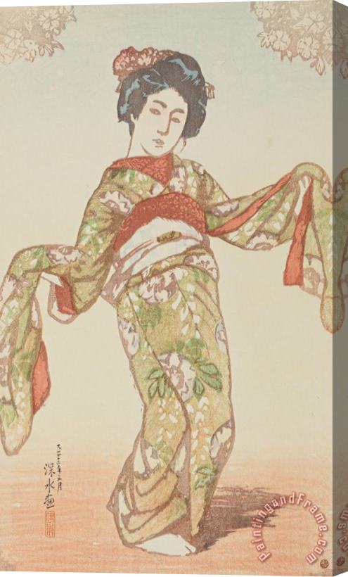 Ito Shinsui Dancing (odori) Stretched Canvas Print / Canvas Art