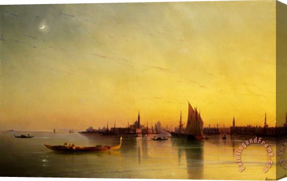 Ivan Ayvazovsky Venice From The Lagoon at Sunset Stretched Canvas Painting / Canvas Art